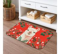 Llama Tapis de bain à séchage rapide, absorbant, antidérapant, lavable pour salle de bain, toilettes, toilettes, 50,8 x 81,3 cm