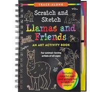 Llamas & Friends Scratch & Sketch: An Art Activity Book, Includes Wood Scratcher