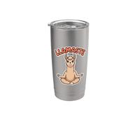 Llamaste drôle méditant lama mignon yoga conception animale Gobelet isotherme en acier inoxydable double paroi