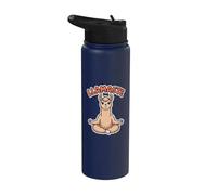 Llamaste drôle méditant lama mignon yoga conception animale Stainless Steel Insulated Water Bottle