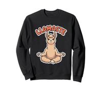 Llamaste drôle méditant Lama Mignon Yoga Conception Animale Sweatshirt