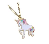 LLAMEVOL Collier licorne arc-en-ciel avec pendentif licorne - Cadeau pour fille, meilleure amie, petite-fille, cadeau de Noël, d'anniversaire, alliage métallique, huile qui coule