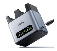 llano 20W LP-E17 Chargeur Rapide Double Emplacement Compatible avec Canon Batteries EOS R50 R8 R10 R100 RP T6i T7i T8i T6S SL2 SL3 M3 M5 M6 77D 200D 750D, Affichage LED, USB-C, Aluminium CNC