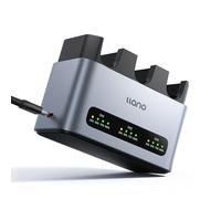 llano 30W LP-E6NH LP-E6P Chargeur de Batterie Rapide à 3 emplacements pour Canon Batteries d’Appareil EOS R5/R6/R7 Mark II, 5D/6D/7D Mark II/III/IV, 60D/70D/80D/90D,USB-C,Affichage LED,Aluminium CNC