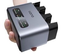 llano 30W NP-W126S Chargeur Rapide pour Fujifilm X100VI, X100V, XT30II, XM5, XT30, X100F, XT3, XT2, XE4, XA7, X-PRO3, XT2, Aluminium CNC avec Dissipation Thermique, 3 emplacements, écran LED
