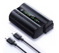 llano Aurora Batterie EN-EL15C 2600mAh USB-C avec écran Tactile - Compatible avec Nikon Z8, Zf, Z6III, D850, Z7II, Z6II, Z7, Z6, D7500, D750, Z5, D7200, D7100, D810, Indicateur d’énergie instantané