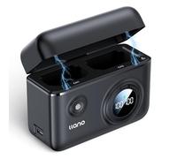 llano Chargeur Double Rapide 18W pour caméras DJI Osmo 360, Action 5 Pro, Action 4 et Action 3, avec écran numérique Intelligent et Couvercle magnétique (Batterie Non Incluse)