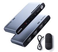 llano HDMI 2.1 Switch 8K@60Hz 2 entrées 1 Sortie,Débit 48Gbit/s, 4K@120/240Hz, Commutateur en Alliage d'aluminium avec télécommande Infrarouge pour Apple TV/PS5/Xbox/Roku/Fire Stick etc.