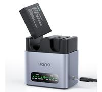 llano Lot de 2 Batteries LP-E17 & Chargeur Rapide 20 W : Double Fente pour Canon EOS R50 R8 R10 R100 RP T6i T7i T8i T6S SL2 SL3 M3 M5 M6 77D 200D 250D 750D 760D 8000D, USB-C, LED, Aluminium CNC