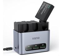 llano Lot de 3 Batteries LP-E17 & Chargeur Rapide 30W,Chargeur 3 emplacements pour Canon EOS R50 R8 R10 R100 RP T6i T7i T8i T6s SL2 SL3 M3 M5 M6 77D 200D 250D 750D 760D 800D 8000D USB-C Aluminium CNC