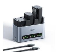 llano Lot de 3 Batteries NP-FZ100 2400mAh et Chargeur Rapide 30W, Triple Emplacement pour Sony A7III A7IV A6700 FX3 FX30 A9 A7C A7CII A7RV A7RIII A6600 ZV-E1 ZV-E10II A1 FX2, USB-C, écran LED