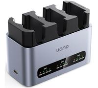 llano NP-W235 3-Slot Chargeur 30W pour Batteries d’Appareil Photo pour Fujifilm XT5, XT4, VG-XT4, XS20, GFX50S II, GFX100S, XH2, XH2S - boîtier Robuste en Aluminium CNC, indicateur LED, Charge USB-C