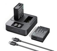 llano Pack de 2 Batteries LP-E17 et Ensemble de Chargeur Rapide 20W - pour Canon EOS R50 R8 R10 R100 RP T6i T7i T8i T6S SL2 SL3 M3 M5 M6 77D 200D 250D 750D 760D 800D 8000D -Charge Rapide USB-C