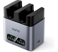 llano PD 20W EN-EL25 Chargeur de Batterie Double Emplacement, Chargeur Rapide pour Nikon Z50 II, Z50, Z30, ZFC, Dissipation Thermique en Alliage d’Aluminium, USB-C, Aluminium CNC, Affichage LED