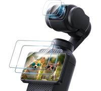 Llano protection d'écran pour DJI Osmo Pocket 3 LCD + objectif, verre trempé dureté 9H, résistant aux rayures, anti-traces de doigts, résistant à l'eau et à la poussière - Pack de 2.