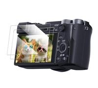 llano protection d'écran pour Sony Alpha A6600, A6100, A6400, A6000, A6300, A5000, NEX-7, NEX-6, NEX-5, accessoire [pack de 2], verre trempé 0,3 mm, dureté 9H, kit de nettoyage.