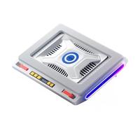 llano Rafraîchisseur de Portable - Ventilateur pc Portable pour un Refroidissement Rapide des Ordinateurs Portables de 13-17.3 Pouces | 12 cm Grand Ventilateur Turbo Extra-fort & 4 Ports USB C&A Blanc