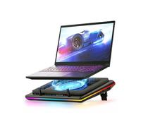 llano RGB Refroidisseur Ordinateur Portable Portable Gamer | avec Contrôle Tactile Continu 3 Ports USB A Ventilateur Turbo Extra Puissant pour Ordinateurs Portables de 15-19''