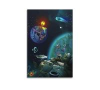 LLASKYUW Poster de jeu vidéo Outer Wilds - Impression sur toile - Décoration murale moderne pour chambre à coucher - 50 x 75 cm