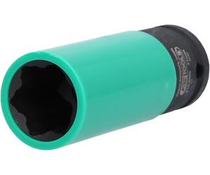 Llave de vaso de impacto de 1/2" con perfil especial para llantas de aluminio de Hyundai/Kia, larga, MS21