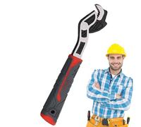 Llave Para Tubos De Plomería - Llave' Metálica Resistente, Herramienta Con Agarre Ajustable Con Resorte, Accesorio Manual Conable Y Multiusos | Llav'e Ajustable Compacta Para Espacios Reducidos De