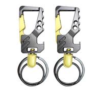 Llaveros Para Carrosn Porte-clés mousqueton robuste en alliage 2CPS rotatif multifonction pour voyage, décapsuleur porte-clés pour homme et femme