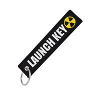 LLAVEROSMOTOR.ES Porte-clés Inconnu de Moto et Voiture, Porte-clés de Lancement Original, Noir et Jaune, Taille Unique