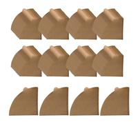 Llazsybz 100 Pièces Filtres Papier Cône Filtration Café Accessoire Papier Jetable Non Conique Facile à Transporter pour Pause Maison Bureau Librairie S, Marron V02