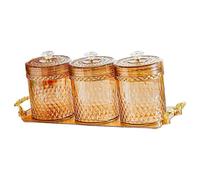 Llazsybz Bocal de Rangement, Pot à épices, Multifonctionnel, Bocal de Rangement Robuste, Accessoire de Cuisine, étagère Professionnelle, Couvercle Hermétique A, Ambre