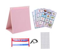 Llazsybz Cartes de Routine Visuelles Quotidiennes pour Enfants, Planificateur Visuel éducatif, Tableau de Poche, Programme Quotidien pour Les Activités à Domic, Anglais