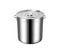 Llazsybz Commercial Cooking Vessel Profonde Casserole Seau Acier Inoxydable avec Poignées Renforcées Convient pour Grande Réunion Familiale Restaurant Collectif, Diamètre 40 Cm, Hauteur 40 Cm, 50 L