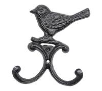 Llazsybz Crochet Mural Oiseau Fonte Patère Décorative Double Ornement Suspendu Résistante à La Rouille Utilitaire Adapté à La Suspension de Vêtements Chapeaux, Style A