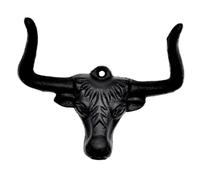 Llazsybz Crochet pour Chapeau de Cowboy, Tenture Murale, Décoration, Sculpture Tête de Taureau, Art Du Fer,