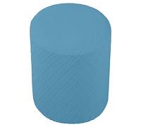 Llazsybz Housse Extensible pour Pouf, Housse Ronde épaisse en Polyester pour Pouf de Salon, Compatible avec Les Poufs d'un Diamètre de 1,7 à 3 Cm, Bleu