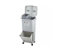 Llazsybz Kitchen Waste Bin Poubelle Tri Cuisine Bac Recyclage Conteneur Déchets Corbeille Ménagère Deux Compartiments Empilables pour Humide Roues Pivotantes, color to 4, size to 4