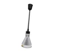 Llazsybz Lampe Chauffante Commerciale pour Aliments avec Ampoule E27, Idéale pour Les Buffets, Argent Mat