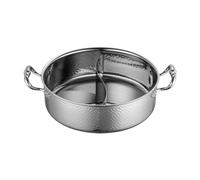 Llazsybz Marmite à Séparateur Inox | Pot Chaud Chinois Divisé, Marmite à, pr Restauran, 32CM