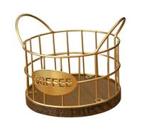 Llazsybz Organisateur Dosettes Café Récipient à Capsules Structure Fer Bois Porte- Rangement Vertical Moderne Adapté Bureau Comptoir Maison, 15 Cm X 11.5 Cm