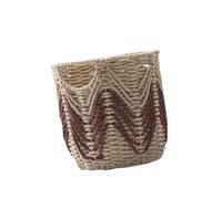 Llazsybz Panier de Rangement En Corde de Papier Tissé à La Design Nordique, Panier Organisateur avec Poignées, Poubelle Décorative élégante pour L', Rouge