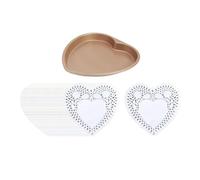 Llazsybz Plateau à Pizza en Forme de Cœur, Cadeau de Saint-Valentin, Kit de Bricolage avec 100 Plaques de Cuisson