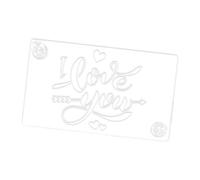 Llazsybz Pochoir pour Décorer Gâteaux et Biscuits, Outil de Pâtisserie DIY, Pochoir Tiramisu Robuste et Créatif pour Mariages et Cafés, I Love You