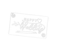 Llazsybz Pochoir pour Décorer Gâteaux et Biscuits, Outil de Pâtisserie DIY, Pochoir Tiramisu Robuste et Créatif pour Mariages et Cafés, Mariage Heureux