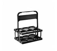 Llazsybz Porte-Bouteilles Portable Support Bière Panier Multifonction Plastique Solide avec Poignée Transport Pratique Adapté à Réunion Maison Bar, Noir, Noir, Grand Environ 500 ML