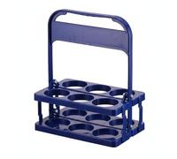 Llazsybz Porte-Bouteilles Portable Support Bière Panier Multifonction Plastique Solide avec Poignée Transport Pratique Adapté à Réunion Maison Bar, Bleu, Bleu, Petit 300 ML Environ