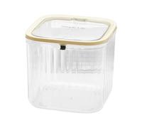 Llazsybz Poubelle de Bureau à Pression, Mini Boîte de Rangement avec Couvercle, Seau de Rangement Créatif, Poubelle de Bureau à Pression, Blanc 15.3x15.3x14cm