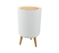 Llazsybz Poubelle de Salle de Bain avec Couvercle, Poubelle, Corbeille à Papier Portable et Tendance, Corbeille à Papier avec Pieds Amovibles pour Salon et Hôt, 12l