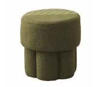 Llazsybz Pouf Champignon Tabouret Repose Pied Siège Bouclé Style Fantaisie Inspiré Accueillant Armature en Bois Adapté au Salon Chambre Entrée Maquillage Enfants Invités, Blanc