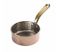 Llazsybz Single Handle Cooking Pan Casserole Mini Poêle Saucière avec Manche en Acier Inoxydable Surface Lisse Facile à Nettoyer Convient au Service d'Entrées, 18CM, size to 10