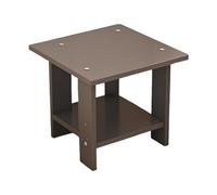 Llazsybz Table D'appoint Moderne et Polyvalente En Bois à Deux Niveaux pour Petits Espaces, 11,8 X 11,8 X 12,2 Pouces, Bureau pour Ordinateur Portable, Gris