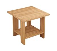 Llazsybz Table D'appoint Moderne et Polyvalente En Bois à Deux Niveaux pour Petits Espaces, 11,8 X 11,8 X 12,2 Pouces, Bureau pour Ordinateur Portable, Jaune
